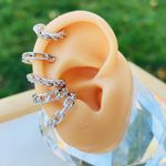 5 Pieces Silver Tone Ear Cuff Set Photo 1