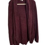 Barefoot Dreams NWOT CozyChic Lite Long Sleeve Circle Cardigan | Burgundy | XXL Photo 1