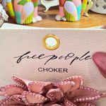 Free People New!  Pink Floral Embellished Choker Necklace Photo 1