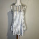 Athleta  light blue & white tie-dye loose fit tank top size S Photo 1