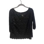 Anthropologie Weston Wear Black Sheer Lace Top 3/4 Sleeve Small Whimsigoth Photo 6