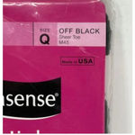 No Nonsense Nylon Knee Highs Comfort Top Size Q Off Black Sheer Toe 2 Pair Pack​ Photo 1