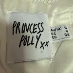Princess Polly  White Striped Sleeveless Collar Cami Crop Blouse Tank Top Size 4 Photo 3
