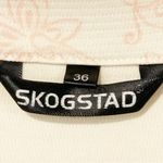 Skogstad Size 36 Cream Floral Print Lightweight Quarter Zip Long Sleeve Top‎ Pink Photo 2