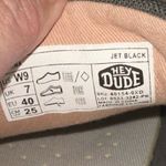 Hey Dude  Karina Jet Black with Snakeskin Heel Size 9 Photo 7