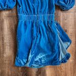 Rhode Pia Draped Velvet Mini Dress In Turquoise Size XS Sleeveless Blue Photo 10