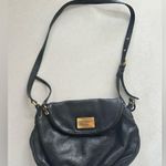 Marc Jacobs  Black and Gold Pebbled Leather Crossbody Hobo Bag Photo 3