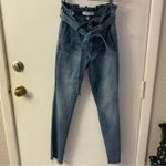 Ashley Mason  High Waist Paper-bag Tie Front Raw Hem Jean 5 Juniors Coquette Photo 1