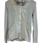 Lululemon  Women's‎ Gray Athletic Jacket Thumb Holes Hood Ribbed Size 8 Photo 0