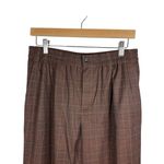 Madewell Women’s Plaid Flannel Track Trousers in Brown Glen Multi Size M Photo 7