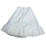 Vintage White Lace Petticoat Slip Skirt Medium Elastic Waist Tulle Ruffle Bridal Photo 12