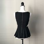 One Clothing black sleeveless peplum top size S Photo 3