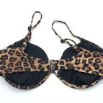 Good American Show Off Curve Bikini Top Underwire Leopard Print Brown 3 US L Photo 1