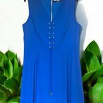 Karl Lagerfeld Paris Black Label Sapphire blue sleeveless corset front pockets Photo 7