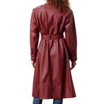 Ashley Park X RTR Long Faux Leather Jacket in Red, Size S Red Photo 2