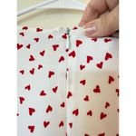 Rails Meline Mini Dress Short Sleeve Heart Print White Red Women's Size Medium Photo 3
