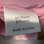 Tropical Print Ruffle Sleeve Mini Dress Pink Size L Photo 2