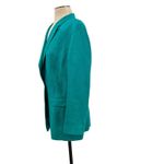 Lafayette 148  New York Blazer Linen Oversized Turquoise Teal Blue Size 14‎ Photo 4