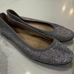 Style & Co Round Toe Silver Glittery Ballet Flat Shoes Women’s Size 8 Rhinestone Photo 0