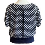 CAbi  Women's Navy Elephant Parade Blouse S Photo 4