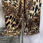 Natori  Black & Brown Animal Print Cropped Capri Pajama Sleep Pants S Photo 4