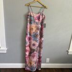 Theia Joy Column Gown‎ Size 6 NWT Sequins Floor Length Pink Photo 4