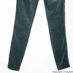 J Brand NEW Zion mid rise dark green velvet skinny pants in moorland, 24 Photo 7