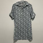 Faherty  Penny Linen Dress‎ In Blue Indigo Echo Floral Size XS Photo 1