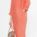 Outerknown  Retrograde Linen Sunset Orange Pink Jumpsuit XS Photo 0