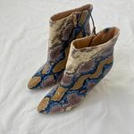 EXPRESS NWT  90s Style Gray Blue Multi Snake Print Stiletto High Heel Boots US 7 Photo 2