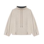 Theory  Double Knit Jersey Drawstring Funnel Neck‎ Top Women's L Pullover Casual Photo 1
