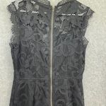 Sans Souci  Women's Dress Black Lace Sheath Size Medium Photo 7