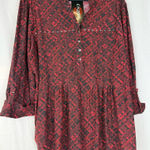 Cocomo Women's Red and Black Long Sleeve Blouse Size 3X Photo 0