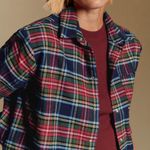 Sézane Max Long Sleeve Button Down Shirt | Sz 38 (US 6) | York Tartan Blue Plaid Photo 7