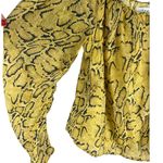 frame denim FRAME Off-The-Shoulder Billow Sleeve Top Python Pattern Size Medium Photo 6