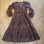 Summersalt  The Countryside Poplin Button Down Midi Dress Small Floral Tiered Photo 0