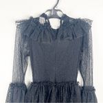 SANDRA MANSOUR x H&M Black Polka Dot Lace Trim Tulle Skirt Sheer Dress Small Photo 11