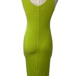 Enza Costa Silk Rib Tank Midi Dress in Kiwi Large Womens Stretchy Bodycon Photo 5