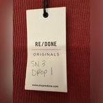 RE/DONE REDONE Red Ribbed Long-Sleeve Stretch Women’s Cotton Bodysuit Size Small Photo 9