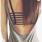 Women’s Unique Design Back Sexy Crop Tank Top Black Size M Photo 0