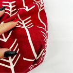 MARANDA LEE Red‎ White Printed Tote Bag Diaper Bag Carry All Canvas Over Sized Red Photo 10