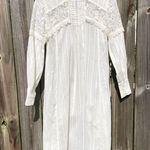 Anthropologie Feather Bone White Lace Long Sleeve Peasant Dress XS Photo 5