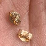 10k Gold White Opal Stud Earrings Photo 5