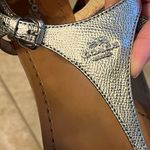 Coach  Vitalia Leather Silver Sandals Size 6 Photo 7