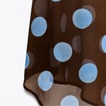 ZARA new with tags Brown and Blue Polka Dot Skirt Photo 2