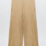 ZARA METALLIC THREAD STRAIGHT LEG KNIT PANTS 1509/106 Photo 0