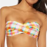Bleu Rod Beattie Bleu by Rod Beattie Plaid Bandeau Bikini Top | Size 8 Photo 0