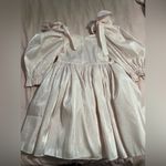 Selkie DaVinci Puff pink and white bow dress Size M Photo 3