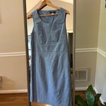 Bahari Light Blue Jacquard Trench Coat with Sheath Dress Size 14 Size M Photo 8