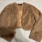 Allegra K Brown Faux Fur Jacket Photo 0